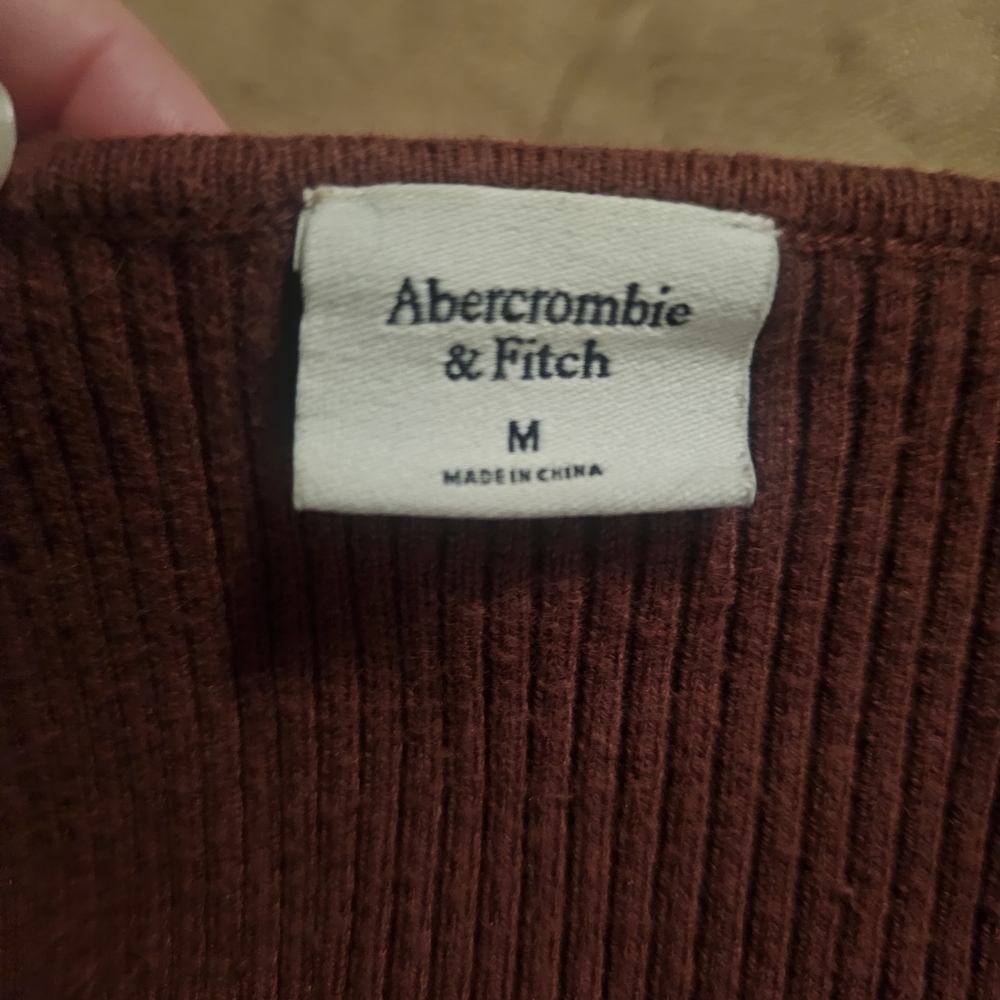 3 Bundle Abercrombie & Fitch Long Sleeve Bodysuit - Grey, Rust , Sage Green - Picture 3 of 9
